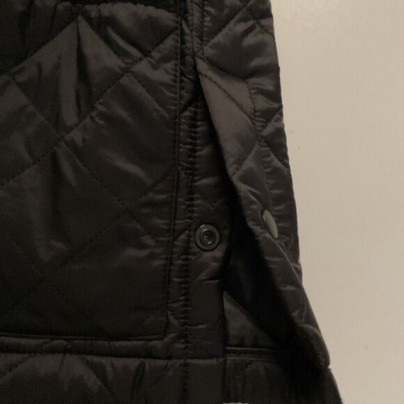 Piombo XL Coat Quilted Snap Jacket Black Corduroy Collar Lightweight Mens NWT - Picture 9 of 9